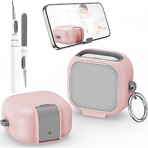 OTOPO Earbuds Case Cover for Galaxy Buds 4/4 Pro w/ Phone Stand & Carabiner from