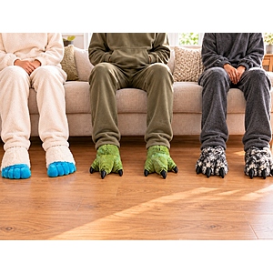 Yeti, Dino or Wolf Adult Slippers (Size M or L) $8 + Free S&H