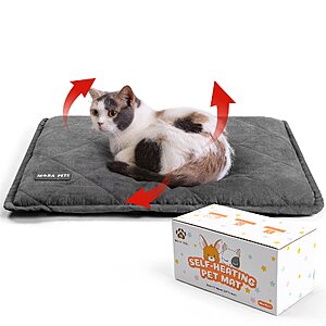 Mora Pets Self-Warming Cat & Dog Bed w/ Removable Washable Cover (Various Sizes) from