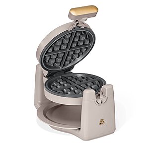 Beautiful By Drew Barrymore Rotating Belgian Waffle Maker (Porcini Taupe)