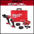 Milwaukee Gen 3 M12 Fuel Hammer Drill, Impact Driver, 2.0 & 4.0 Batteries $229