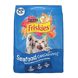 22-Lb Purina Friskies Dry Cat Food Seafood Sensations $16.05 w/ S&S