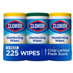 3-Pack 75-Count Clorox Disinfecting Wipes  total 225 wipes @ walmart.com $9.94 + shipping Due to high demand YMMV