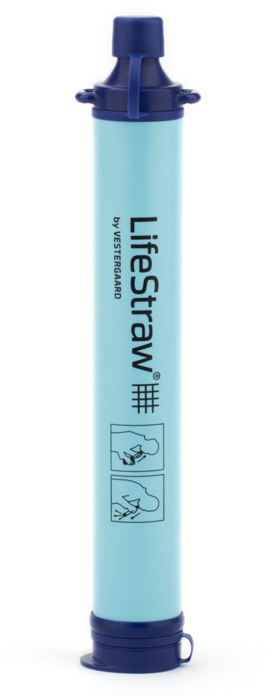 (Prime Members) LifeStraw Personal Water Filter for Hiking, Camping, Travel, and Emergency Preparedness, 1 Pack, Blue $11.99