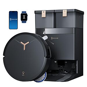 ECOVACS DEEBOT T50 MAX PRO Omni Robot Vacuum and Mop, 18,500Pa Suction, Auto-Lift, AIVI 3.0 Obstacle Avoidance, Hot Water Mop Wash/Dry/Refill, Self-Emptying $699.99