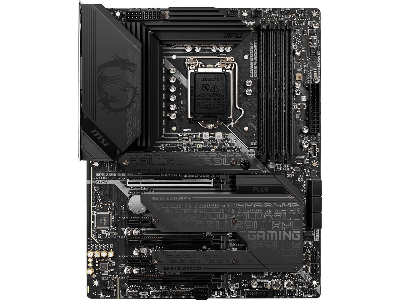 MSI MPG Z590 GAMING PLUS LGA 1200 Intel Z590 SATA 6Gb/s ATX Intel Motherboard $100 + Free Shipping