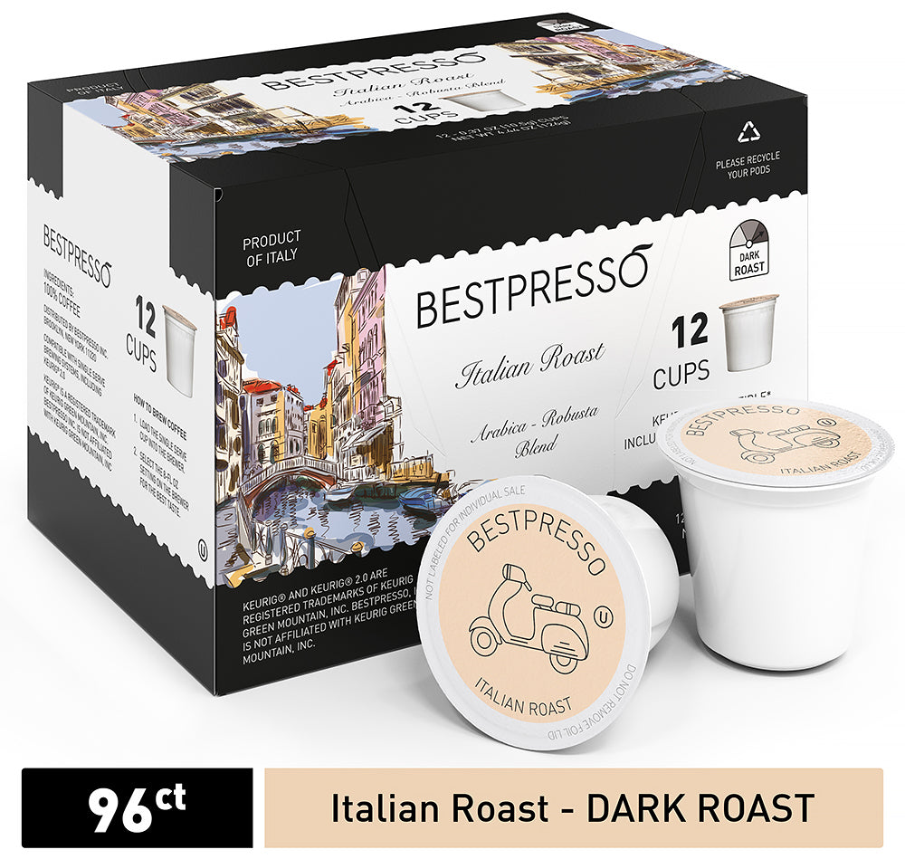 96-Count Bestpresso Single Serve Coffee K-Cups (Italian Dark Roast) $25 w/ S&S + Free Shipping