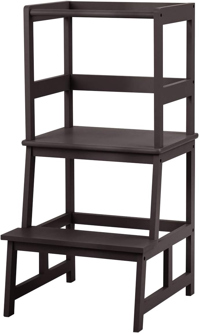 Costzon Toddler & Kids Solid Bamboo Step Stool w/ Safety Rail (150-Lb Weight Capacity) $45 + Free Shipping