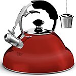 2.75-Qt Willow &amp; Everett Stainless Steel Whistling Tea Kettle w/ Strainer (Various Colors) $25 + Free Shipping