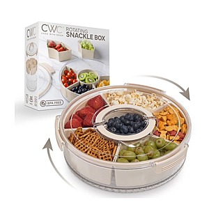 6-Compartment Cook With Color Round Snackle Box Serving Tray w/ Lid & Handle $10 + Free Shipping