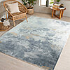 Hyacinthie &amp;amp; Owais Modern Abstract Machine Washable Area Rug w/ Non-Slip Backing: 5' x 7' Blue $17.99, 8' x 10' Blue $32.99, 9' x 12' Gray $69.99 + Free Shipping on $35+