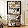 63&amp;quot;H x 31.5&amp;quot;W Yitahome Coffee Bar Bakers Rack Kitchen Shelf with Power Outlet (Oak Gray) $49.99 + Free Shipping