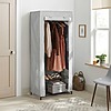 Brightroom 30&amp;quot; Double Rod Fabric Covered Wardrobe w/ 2 Shelves (Gray) $17.99 + Free Shipping