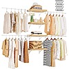 DWVO Wall-Mounted 4-Tier Closet Organizer System (Light Oak or Dark Oak) $39.99 + Free Shipping