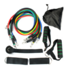 Resistance Band Workout Set with 5 Bands, 2 Handles, 2 Ankle Straps, Door Anchor & Storage Bag