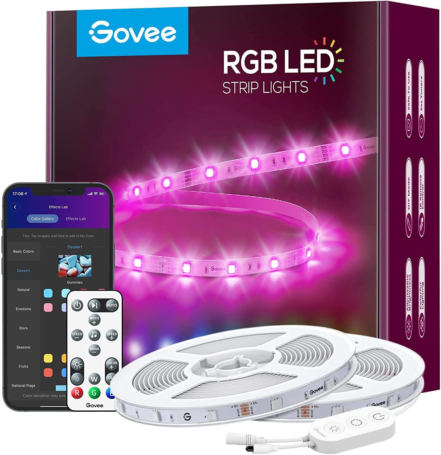 50' Govee RGB Smart WiFi LED Strip Lights $18 + Free Shipping w/ Prime or $25+