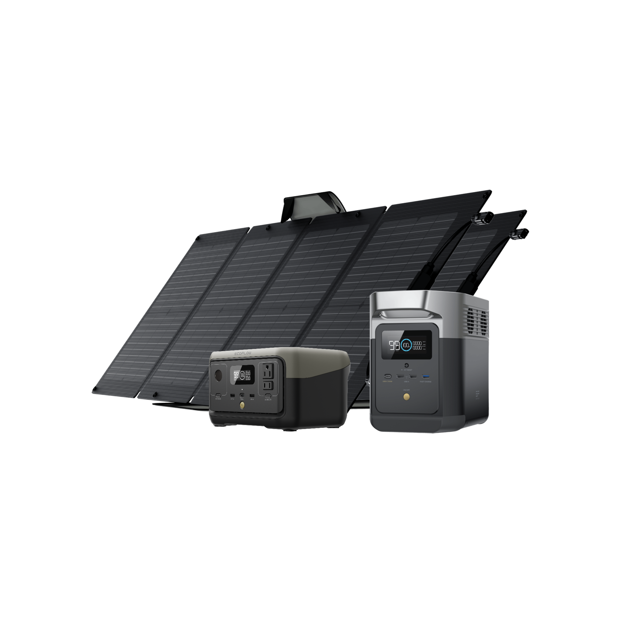 ecoflow river 2 max power station with 110w solar panel