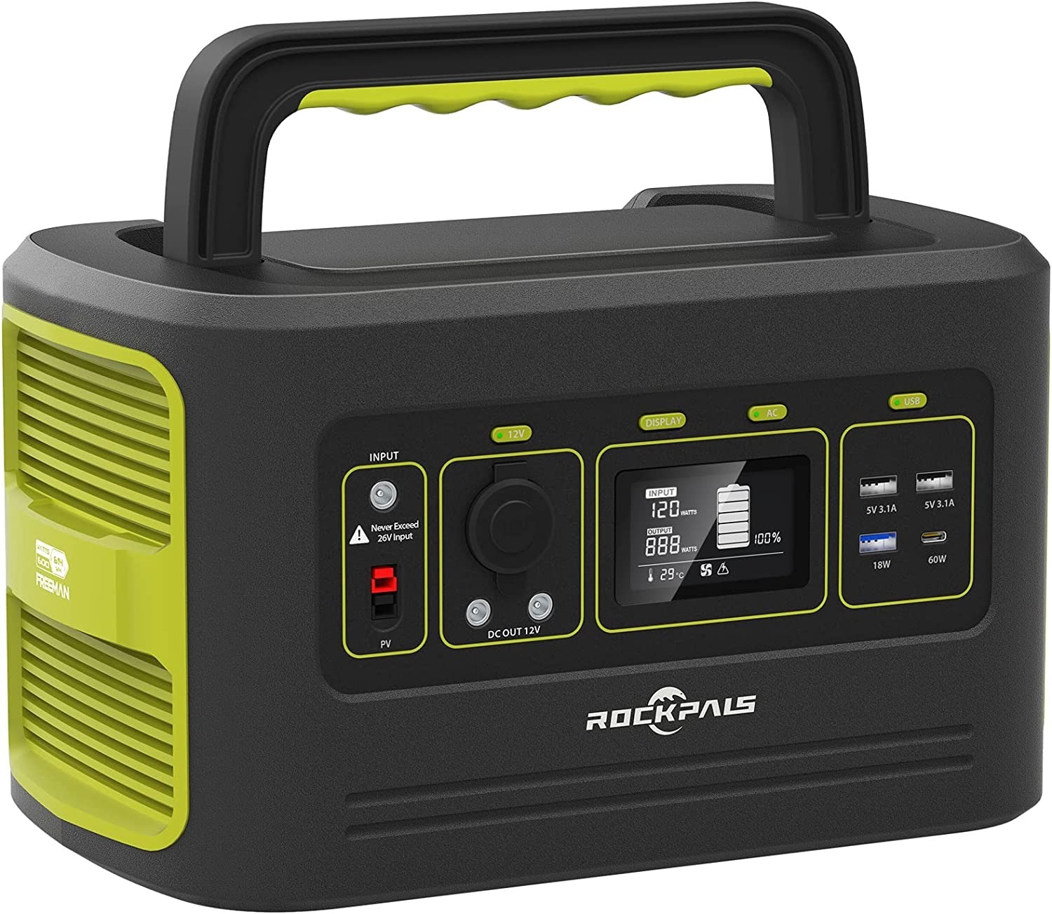 ROCKPALS Freeman 600W LiFePO4 Portable Power Station $246.50 + Free Shipping