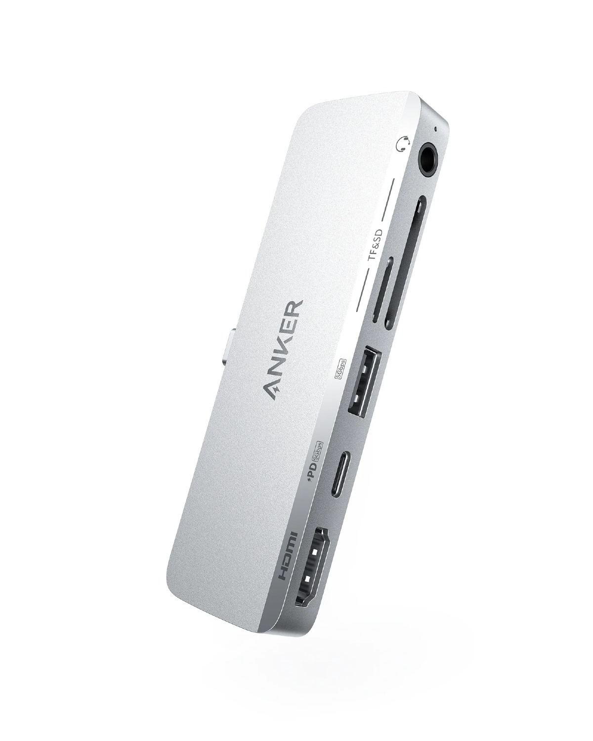Anker 541 6-in-1 USB-C Hub for iPads: 60W PD, 4K@60Hz HDMI, USB-C, USB-A 3.0, SD/Micro-SD, 3.5mm Audio Jack (Silver) $23 + Free Shipping