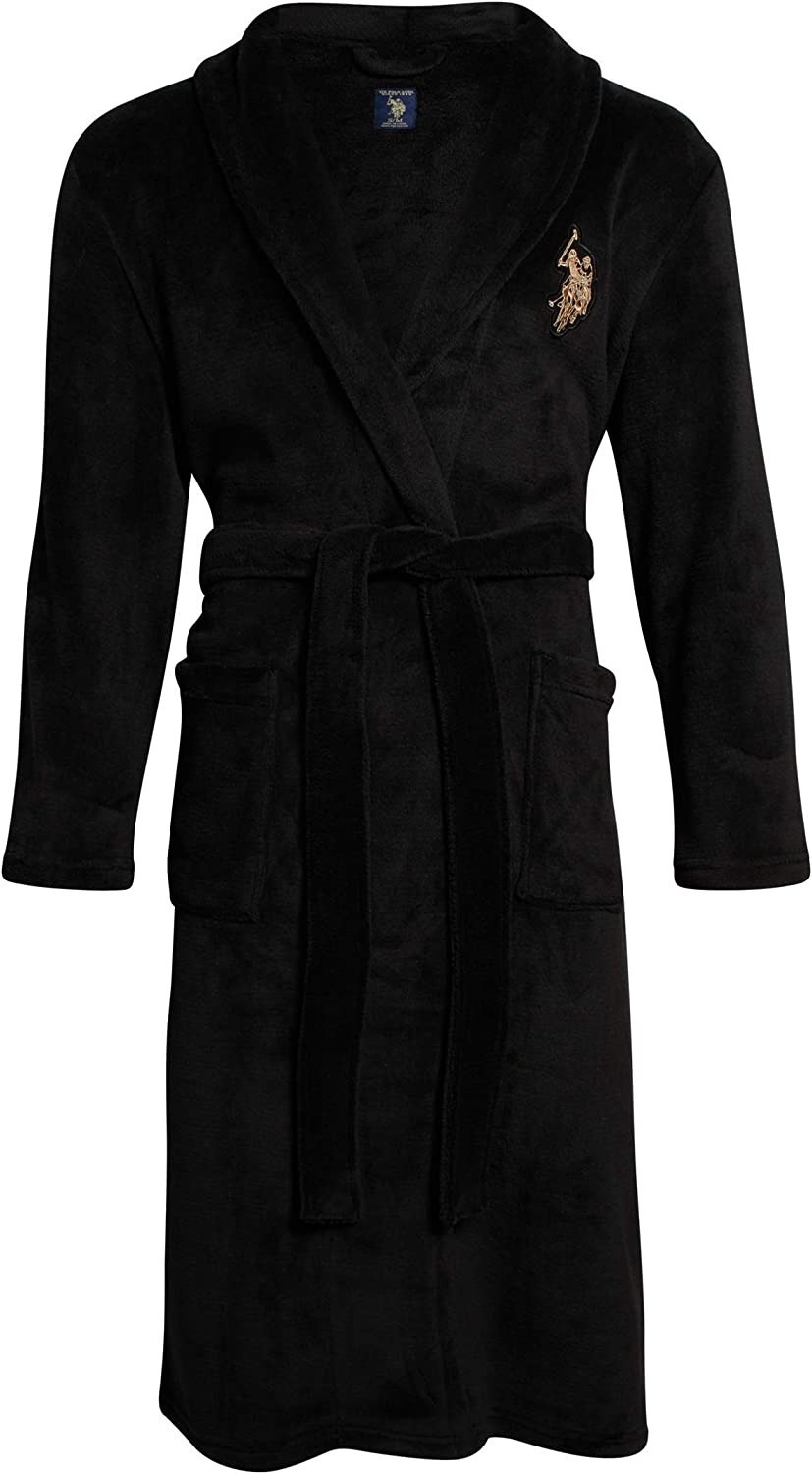 U.S. Polo Assn. Men's Plush Fleece Bathrobe w/ Shawl Collar (Sizes S-XL, Various Colors) $25 + Free Shipping w/ Prime or $25+ orders