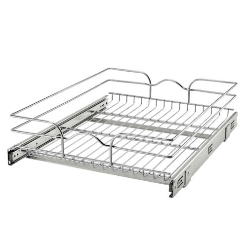Rev-A-Shelf 18"x 22" Single Wire Basket Pull Out Cabinet Organizer $52 + Free Shipping