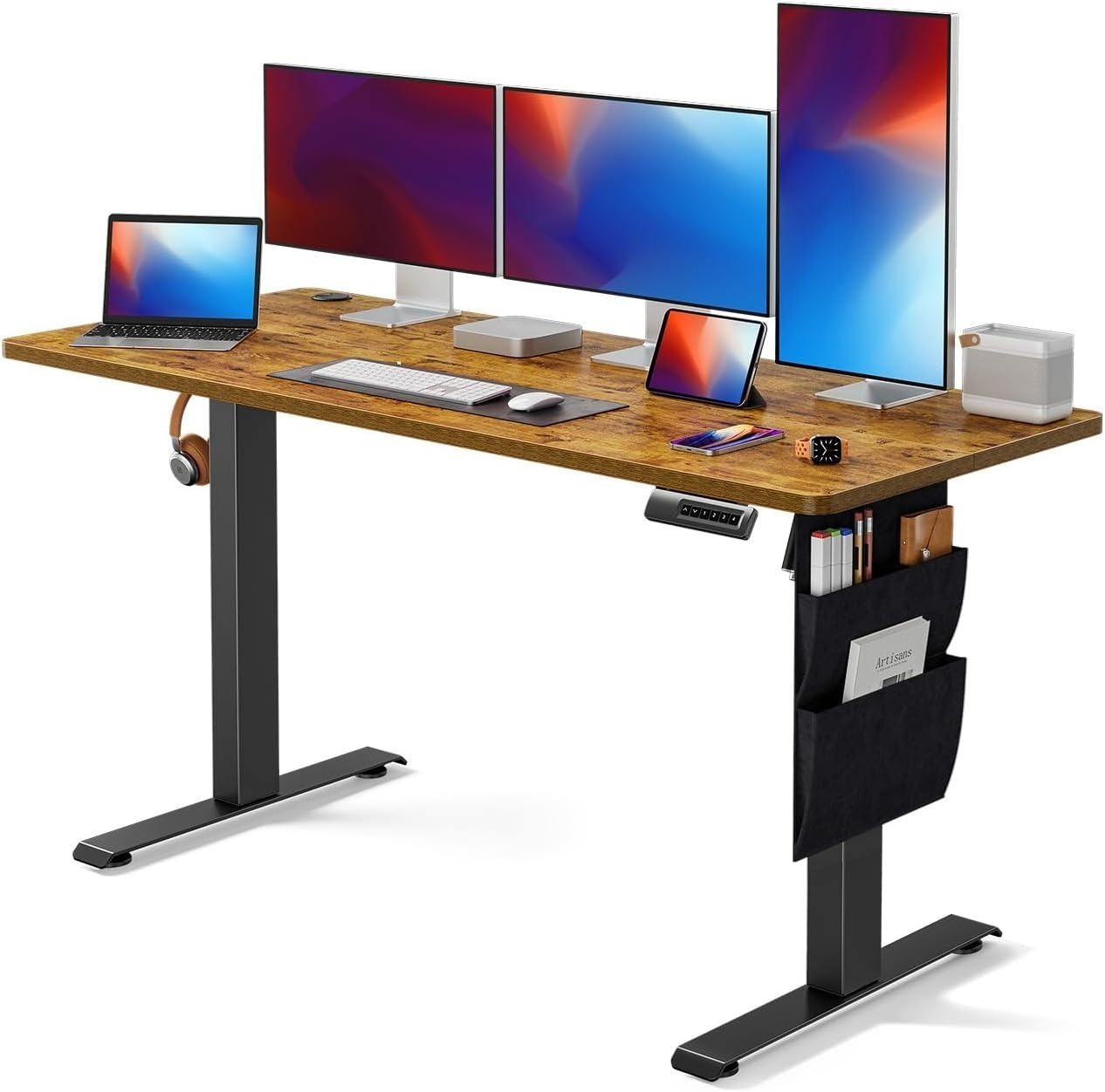 Marsail 55" x 24" Adjustable Height Electric Standing Desk w/ Storage $130 + FS