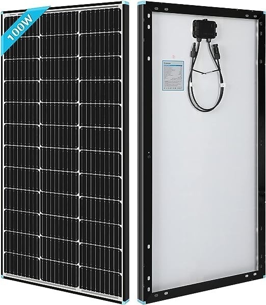100W 12V Renogy Monocrystalline PV Module Black Frame Solar Panel $78.09 + Free Shipping