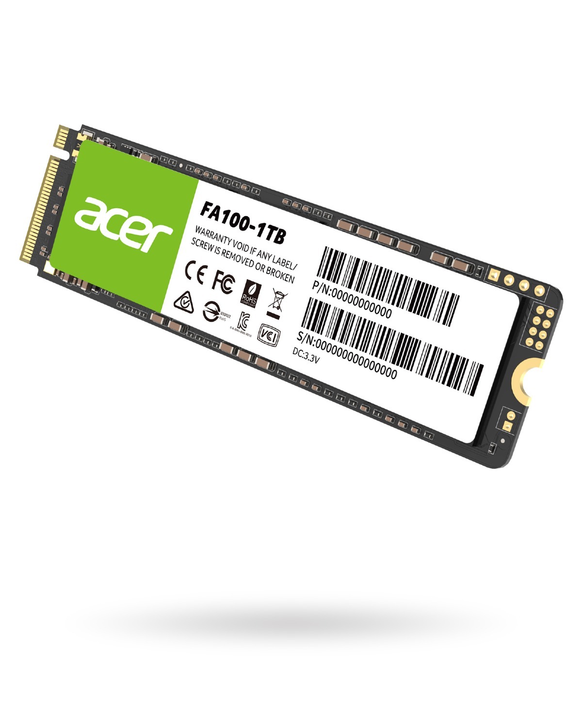 Acer FA100 M.2 2280 PCIe Gen3 x 4 NVMe, 8 Gb/s, 3D NAND Internal SSD: 1TB $39, 512GB $25 + Free Shipping w/ Prime