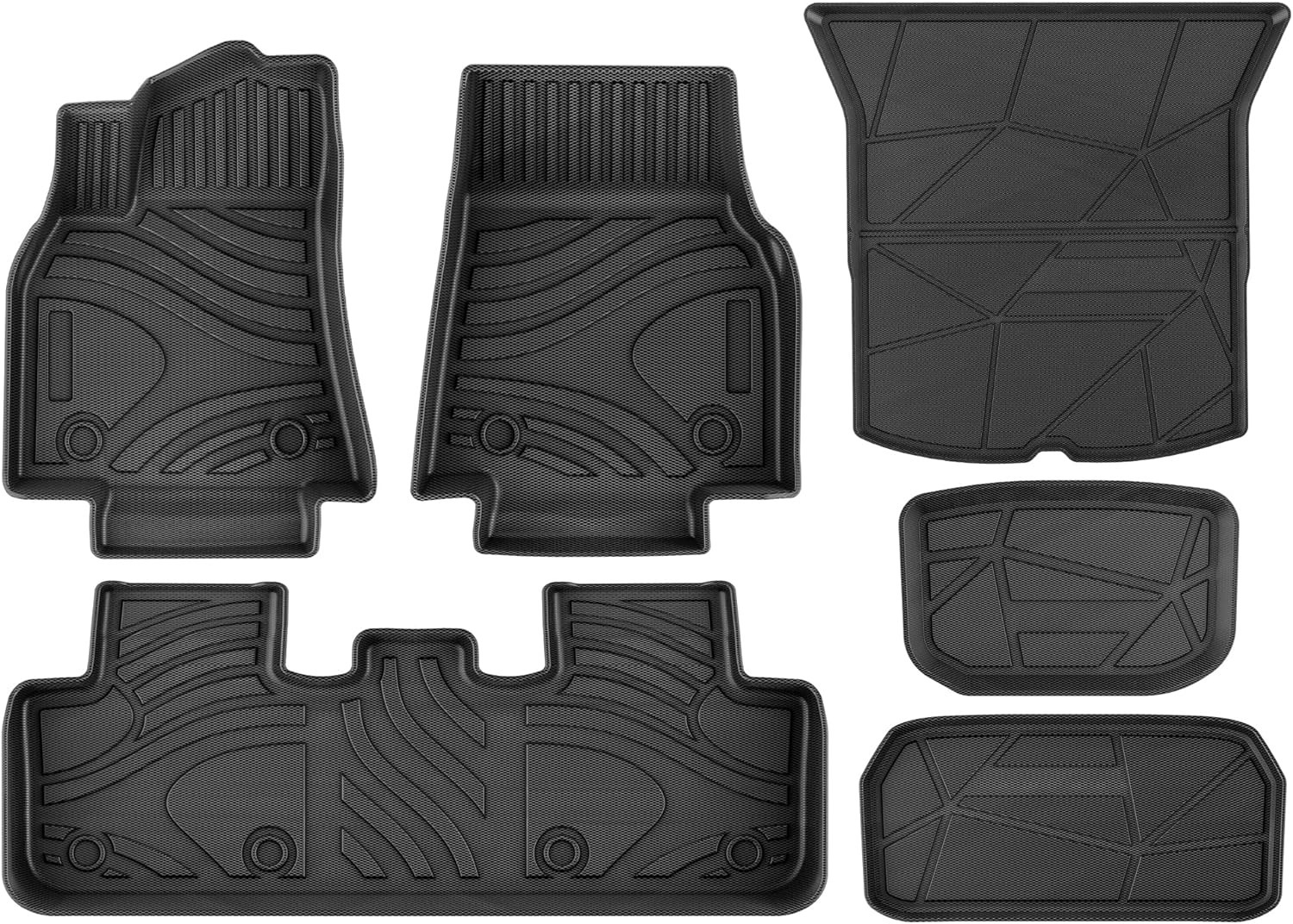 6-PC AUTOSAVER88 Floor Mats for Tesla Model Y 2020-2024 (5-Seat) $57.60 + Free Shipping