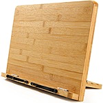 13.4" x 9.5" Pipishell Large Bamboo Book, Tablet, or Laptop Stand w/ Adjustable Height $10