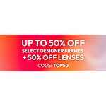 EyeBuyDirect: Up to 50% off Select Ray-Ban, Oakley, ARNETTE, &amp; Vogue Eyewear Frames + 50% Off Lenses + Free Shipping