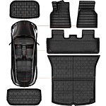 6-Piece Tesla Model Y All Weather Floor Mats (5-Seat, Black) $93 + Free Shipping