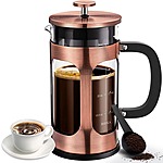 Lightning Deal: 34oz BAYKA Stainless Steel French Press Coffee Maker (Copper) $20 + Free Shipping w/ Prime