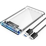 ORICO USB 3.0 Tool-Free 2.5'' SATA III External Hard Drive Enclosure Case $4.80
