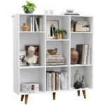 Ebern Designs Samier 42&quot;H x 39.4&quot;W Adjustable 9-Cube Bookcase (White) $49.99 + Free Shipping