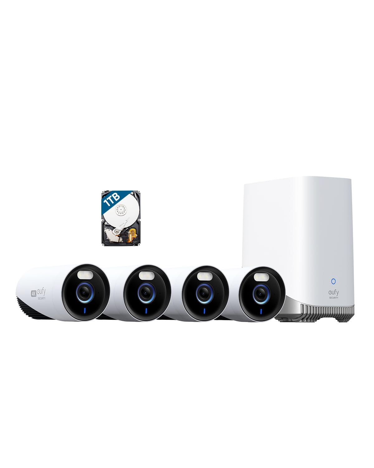 4-Cam eufy Security eufyCam E330 (Professional) 4K Wired Outdoor Security Camera Kit w/ HomeBase 3 & 1TB Hard Drive $440 & More + Free Shipping