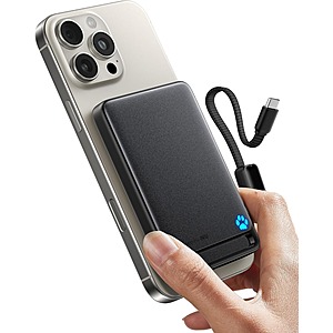 INIU 10000mAh Qi2 Certified 15W MagSafe Power Bank + 45W PD w/ USB-C Cable (Black or White) $19.79 + Free Shipping w/ Prime