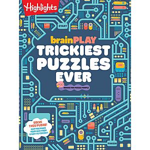 Prime Members: Highlights Kids brainPLAY Trickiest Puzzles Ever Book (Paperback) .50 + Free Shipping