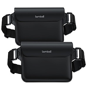 Prime Members: 2-Pack Lamicall IPX8 Waterproof Fanny Pack Dry Bags (8.7