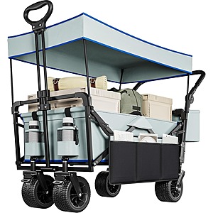 Yitahome Large Collapsible Utility Wagon w/ Removable Canopy (Grey) $54.99 & More + Free Shipping