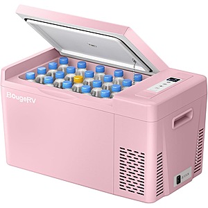 23-Quart (22L) BougeRV 12V  Portable Refrigerator / Freezer (Pink) 1.80 + Free Shipping