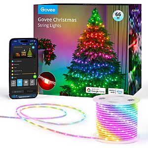 Prime Members: 66' Govee Smart RGBIC 200LED Indoor/Outdoor Christmas Lights $48 + Free Shipping