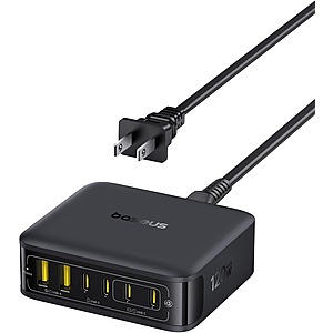 Baseus 6-Port up to 120W USB Charging Station w/ 5' AC Cord (Black) $28 + Free Shipping