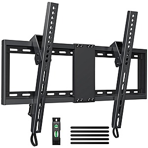 MountFTV Tilting TV Wall Mount for 32"-82" TVs (Holds up to 132lbs) $13.99 + Free Shipping w/ Walmart+ or $35+ orders