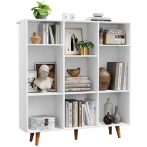 Ebern Designs Samier 42"H x 39.4"W Adjustable 9-Cube Bookcase (White) $49.99 + Free Shipping