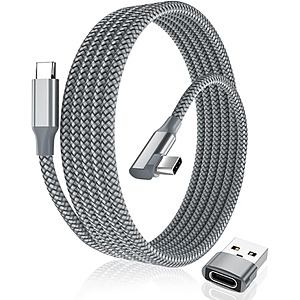 Elebase 10' Right Angle 100W USB-C Charger Cable w/ USB Adapter $5.95 & More