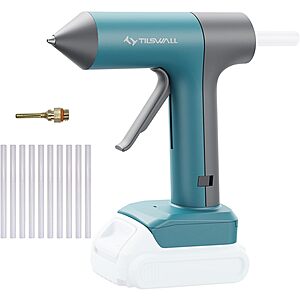Tilswall Cordless Hot Glue Gun Compatible w/ Dewalt 18V/20V Battery $18 