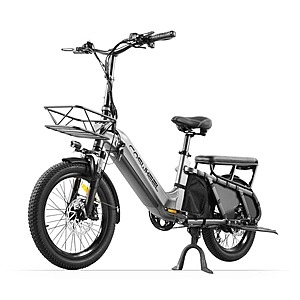 COSWHEEL HQ20 20" Cargo Electric Bike w/ 1300W Peak Motor, 48V 19.2Ah Battery (Gray) $799 + Free Shipping