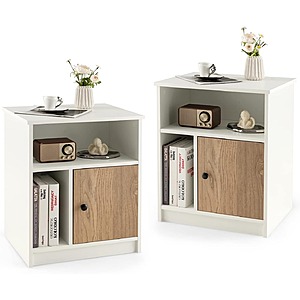 Giantex Nightstand Side Table Set