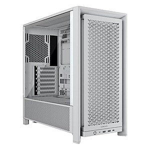 CORSAIR 4000D Frame Modular Mid-Tower ATX PC Case (White) $74 + Free Shipping